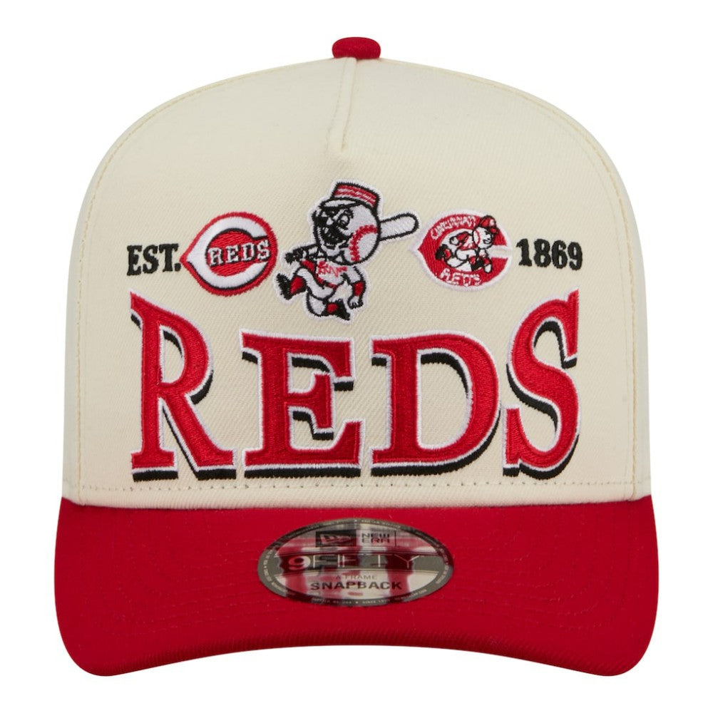 MLB Cincinnati Reds New Era Throwback Tri-Hit A-Frame 9FIFTY Adjustable Hat