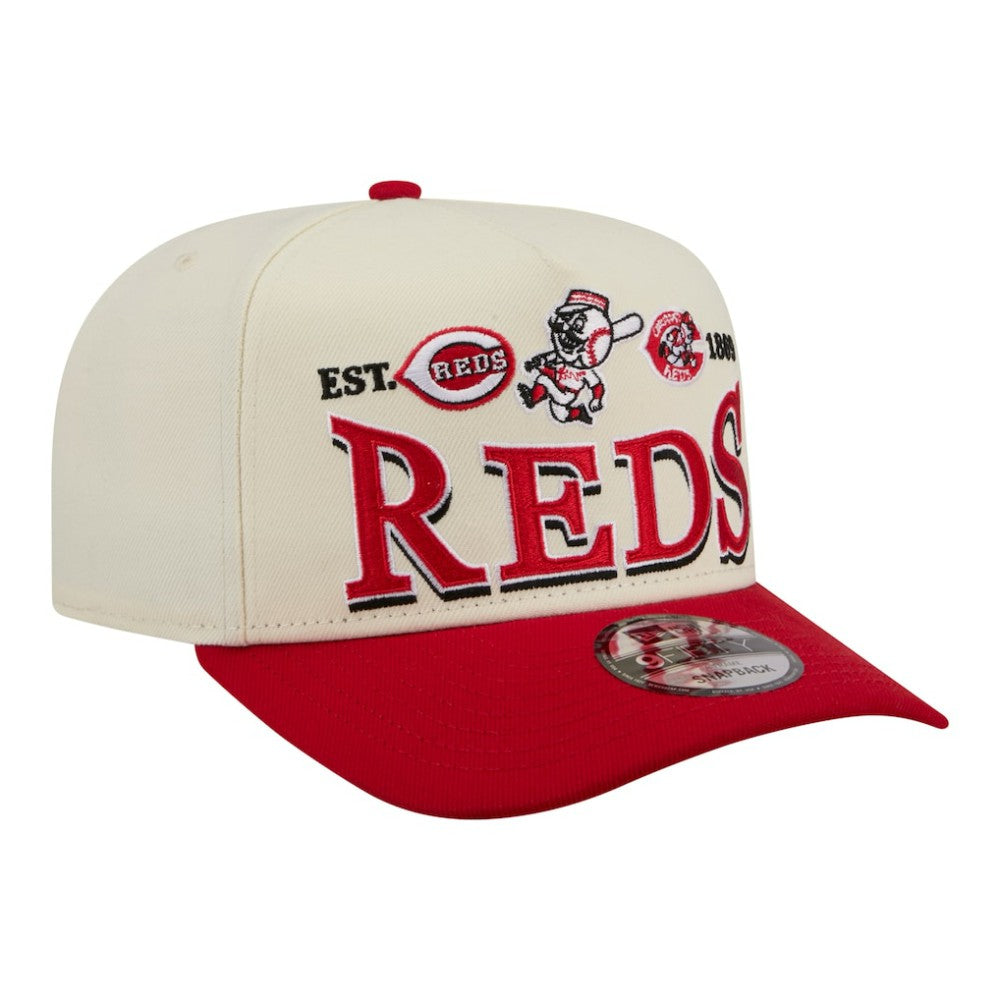 MLB Cincinnati Reds New Era Throwback Tri-Hit A-Frame 9FIFTY Adjustable Hat