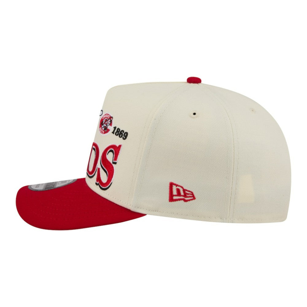 MLB Cincinnati Reds New Era Throwback Tri-Hit A-Frame 9FIFTY Adjustable Hat