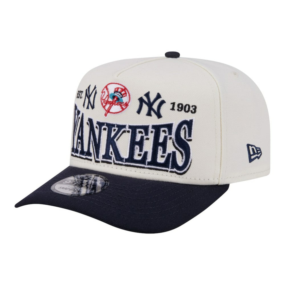 MLB New York Yankees New Era Throwback Tri-Hit A-Frame 9FIFTY Adjustable Hat