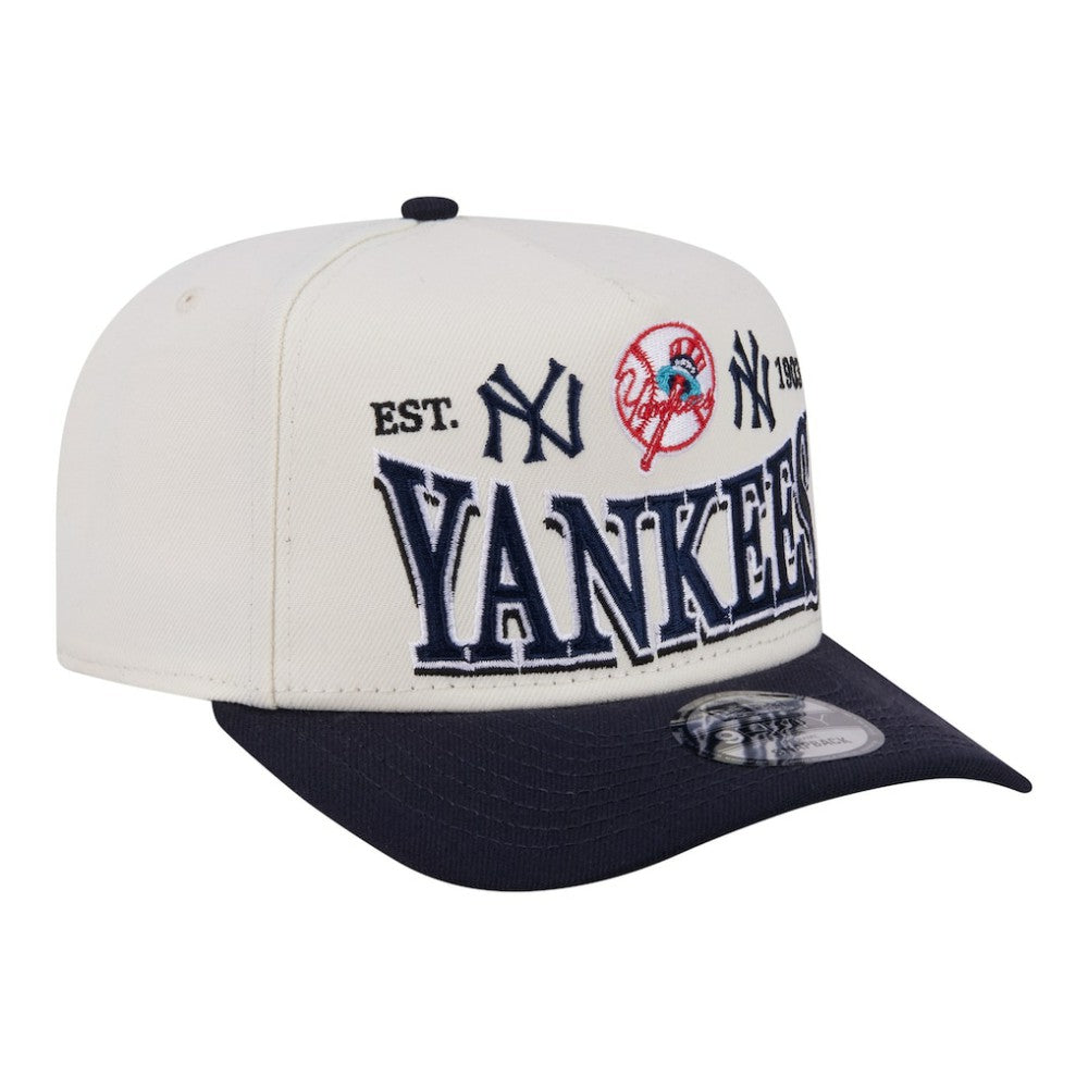 MLB New York Yankees New Era Throwback Tri-Hit A-Frame 9FIFTY Adjustable Hat