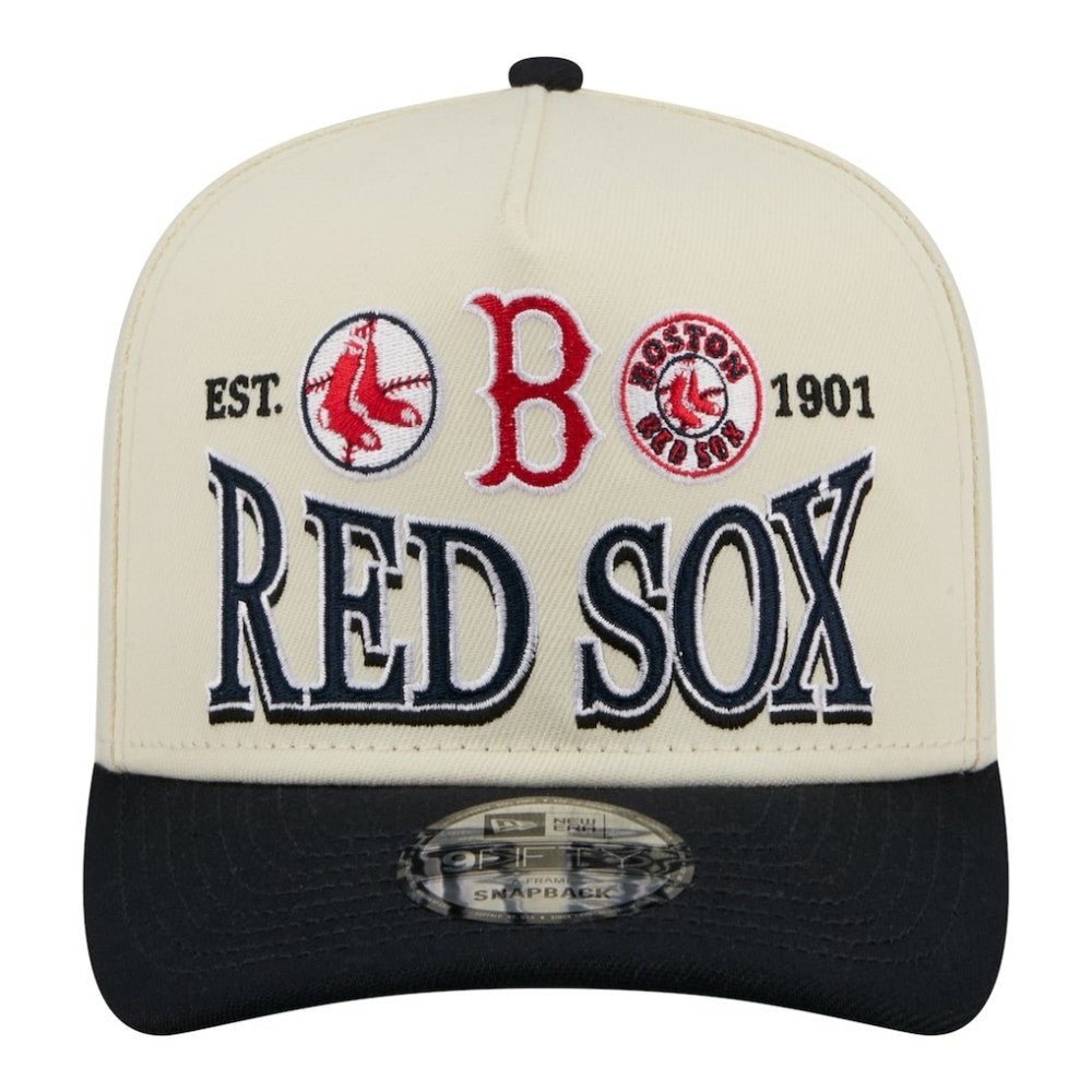 MLB Boston Red Sox New Era Throwback Tri-Hit A-Frame 9FIFTY Adjustable Hat