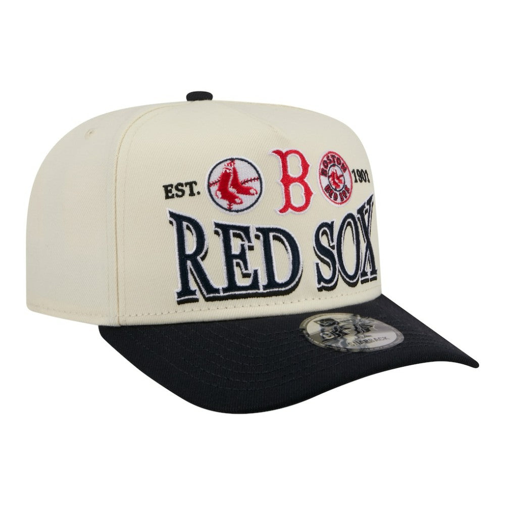 MLB Boston Red Sox New Era Throwback Tri-Hit A-Frame 9FIFTY Adjustable Hat