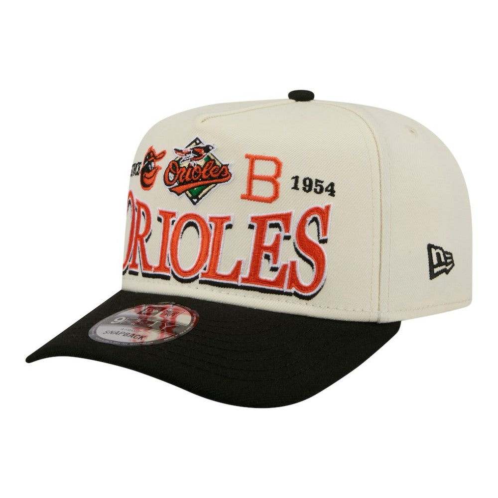 MLB Baltimore Orioles New Era Throwback Tri-Hit A-Frame 9FIFTY Adjustable Hat