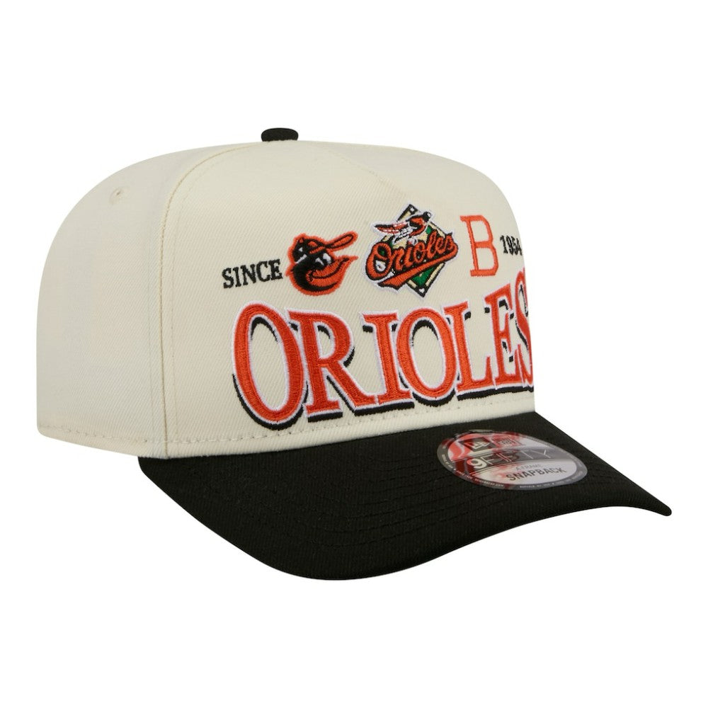 MLB Baltimore Orioles New Era Throwback Tri-Hit A-Frame 9FIFTY Adjustable Hat