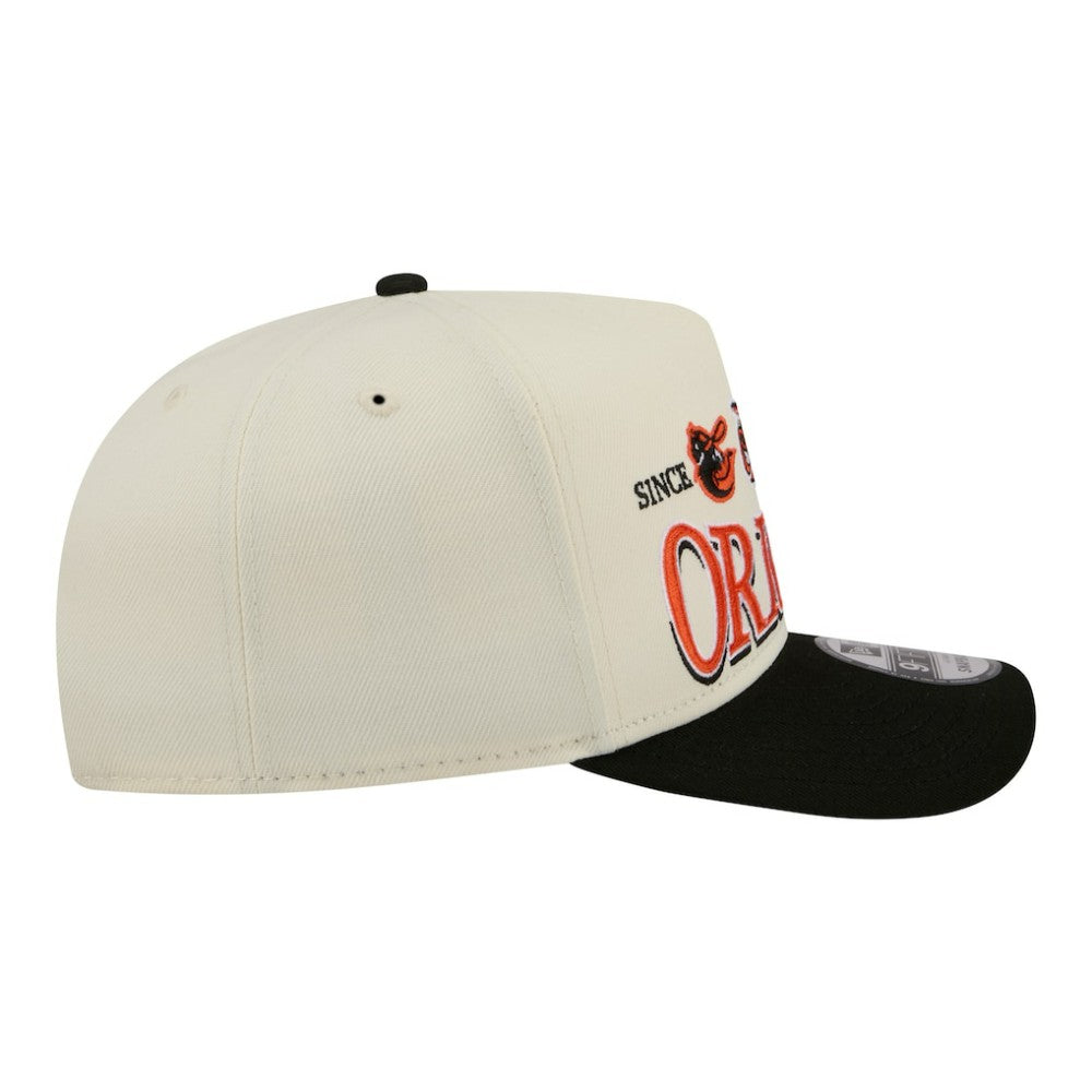 MLB Baltimore Orioles New Era Throwback Tri-Hit A-Frame 9FIFTY Adjustable Hat