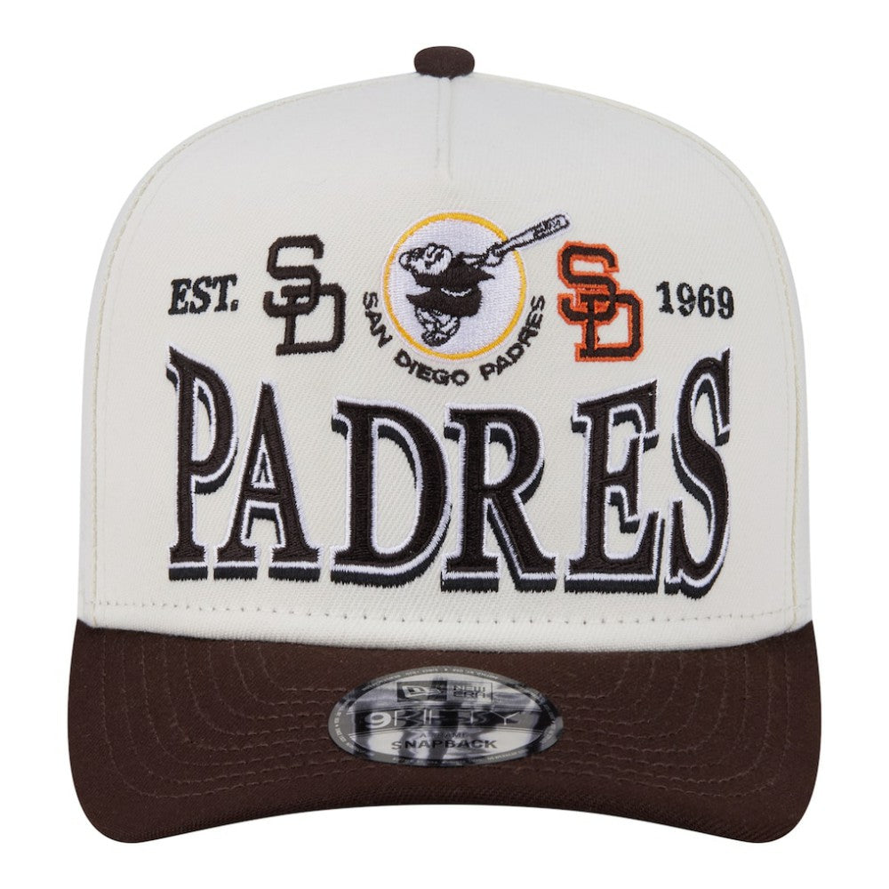 MLB San Diego Padres New Era Throwback Tri-Hit A-Frame 9FIFTY Adjustable Hat