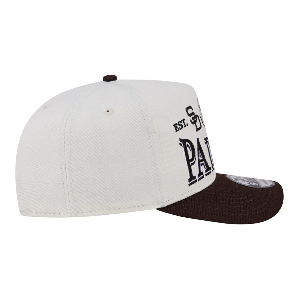 MLB San Diego Padres New Era Throwback Tri-Hit A-Frame 9FIFTY Adjustable Hat