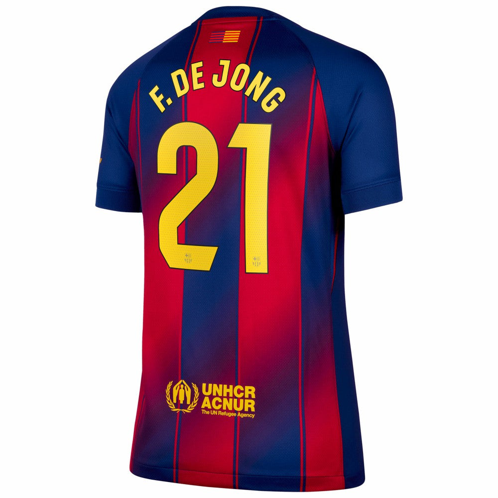 Frenkie de Jong Barcelona Women's 2025/26 Home Replica Jersey - Nike Navy