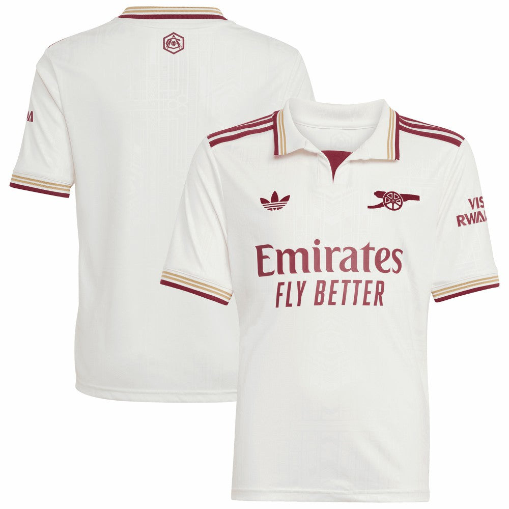 Arsenal Youth 2025/26 Third Replica Jersey - Adidas White