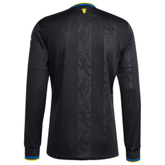 Manchester United 2025/26 Third Replica Long Sleeve Jersey - Adidas Black