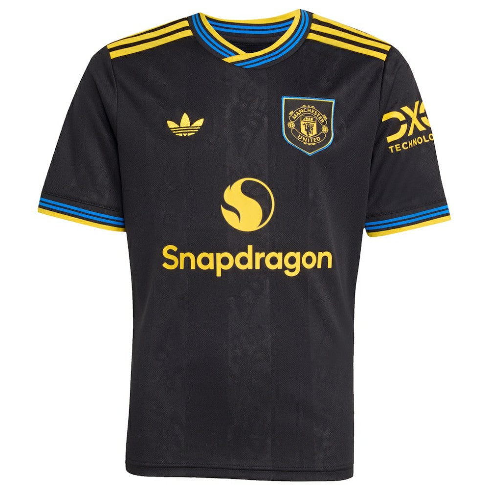 Manchester United Youth 2025/26 Third Replica Jersey - Adidas Black