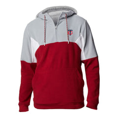 MLB Minnesota Twins Columbia Men's Lodge Fleece Quarter-Zip Hoodie