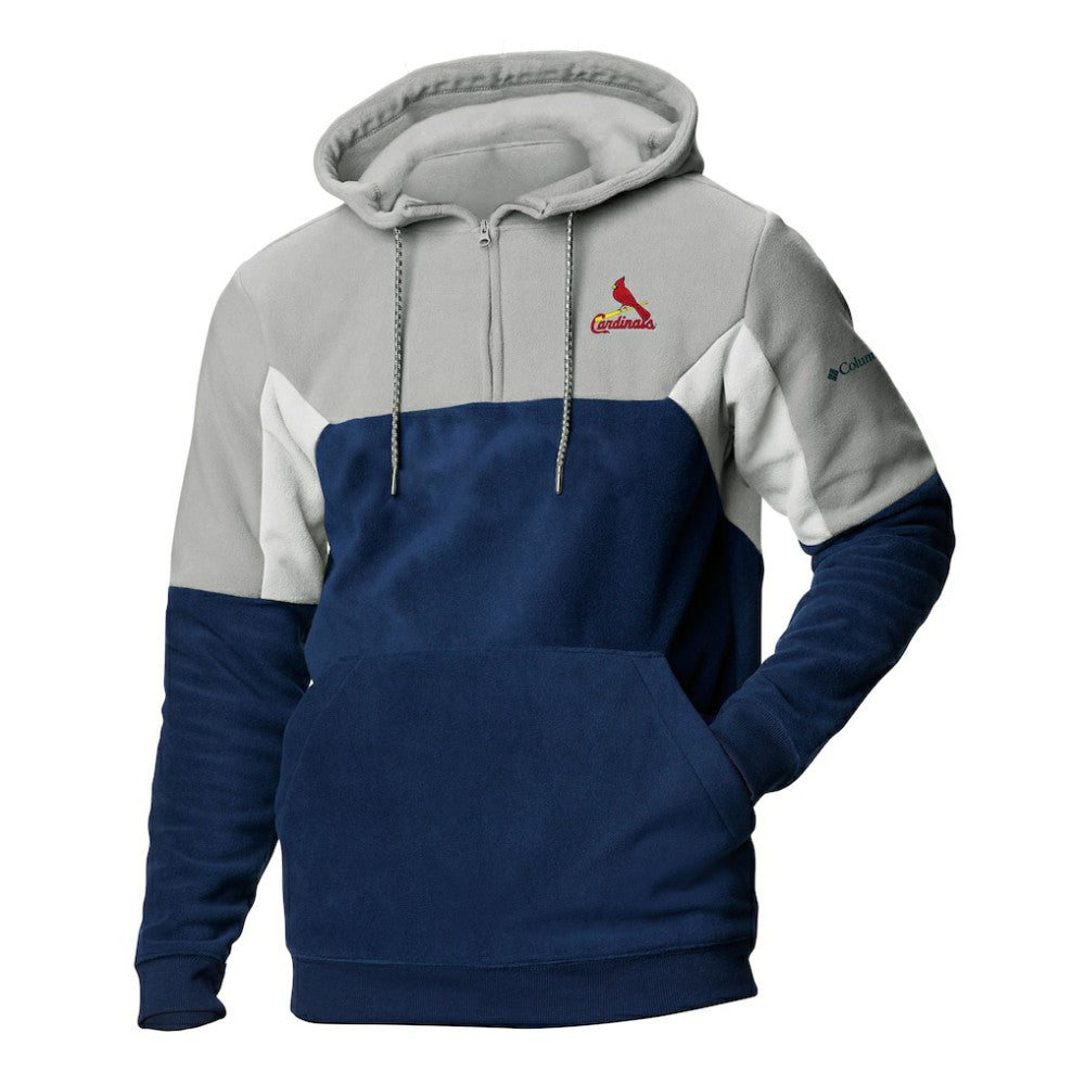 MLB St. Louis Cardinals Columbia Men's Lodge Fleece Quarter-Zip Hoodie