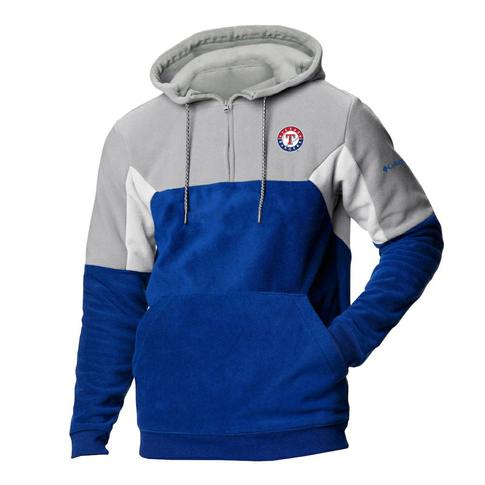 MLB Texas Rangers Columbia Men's Lodge Fleece Quarter-Zip Hoodie
