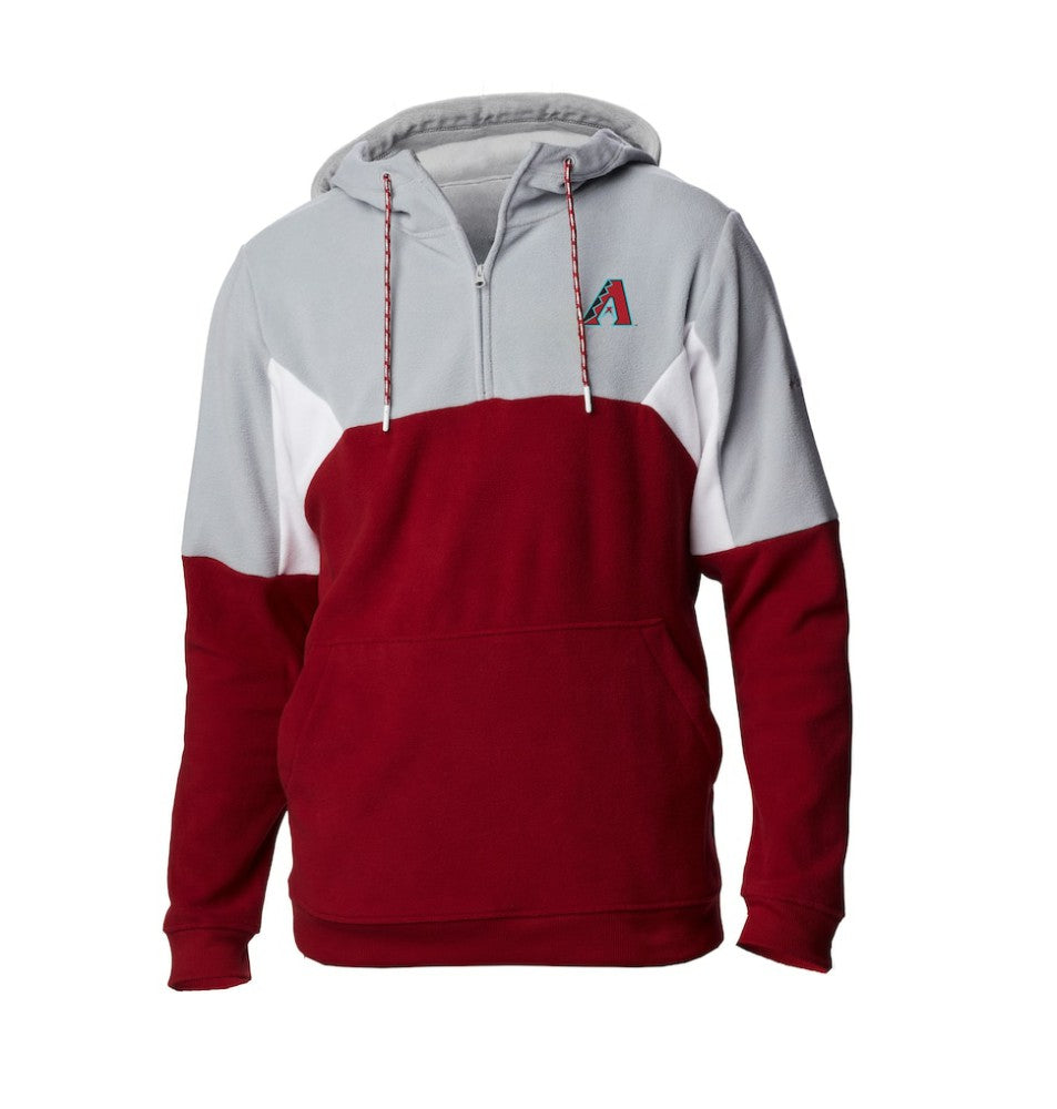 MLB Arizona Diamondbacks Columbia Lodge Fleece Quarter-Zip Hoodie