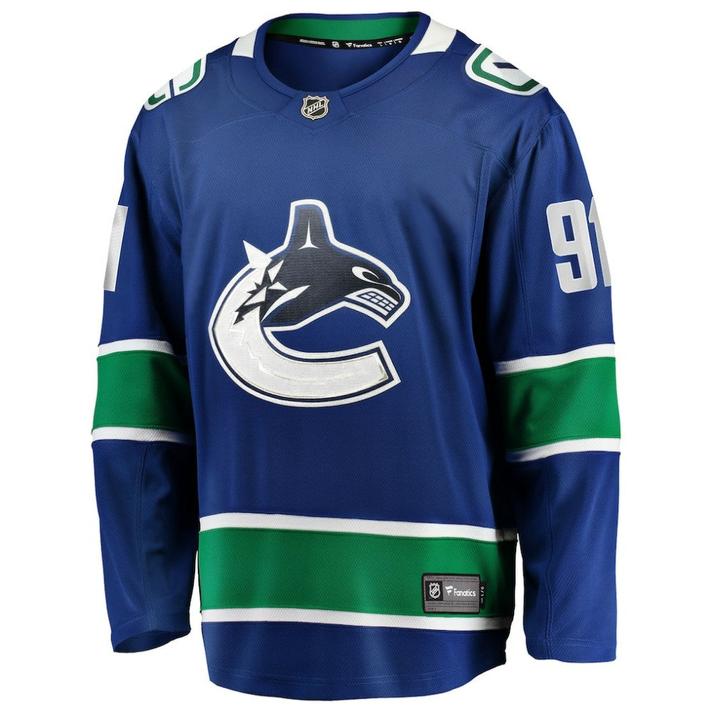 NHL Blue Evander Kane Vancouver Canucks Fanatics Home Breakaway Jersey