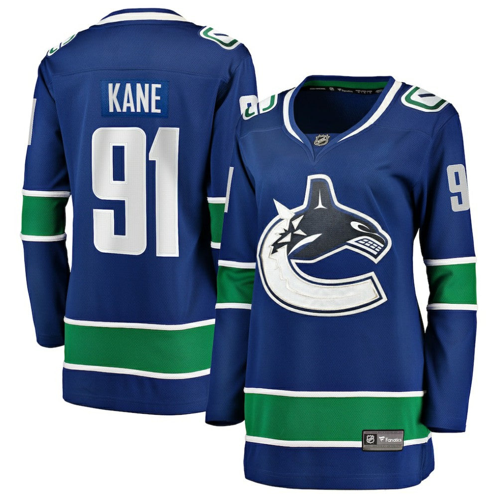 NHL Blue Evander Kane Vancouver Canucks Fanatics Women's Home Breakaway Player Jersey