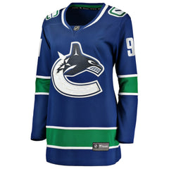 NHL Blue Evander Kane Vancouver Canucks Fanatics Women's Home Breakaway Player Jersey