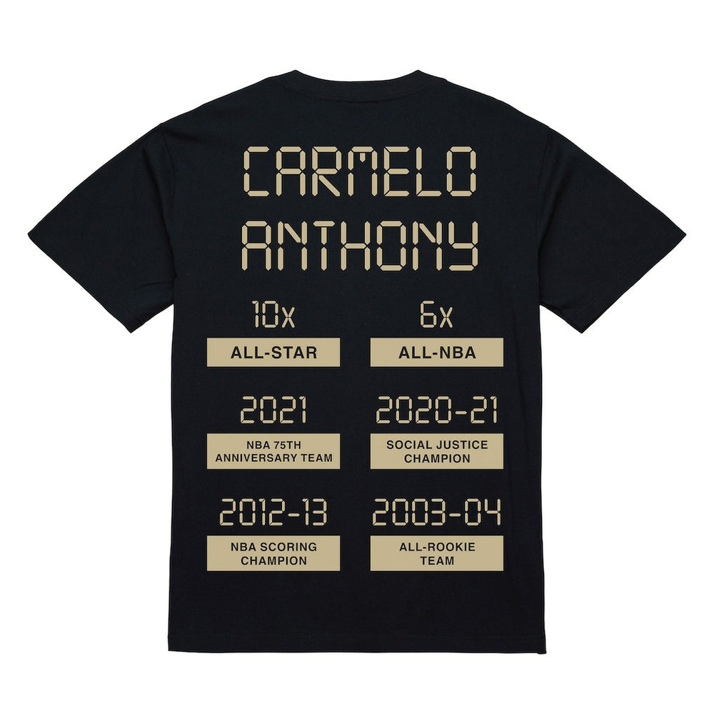 NBA Carmelo Anthony Denver Nuggets Male Adult Black NBA ULTIMATE PLAYER GOLD TEE shop