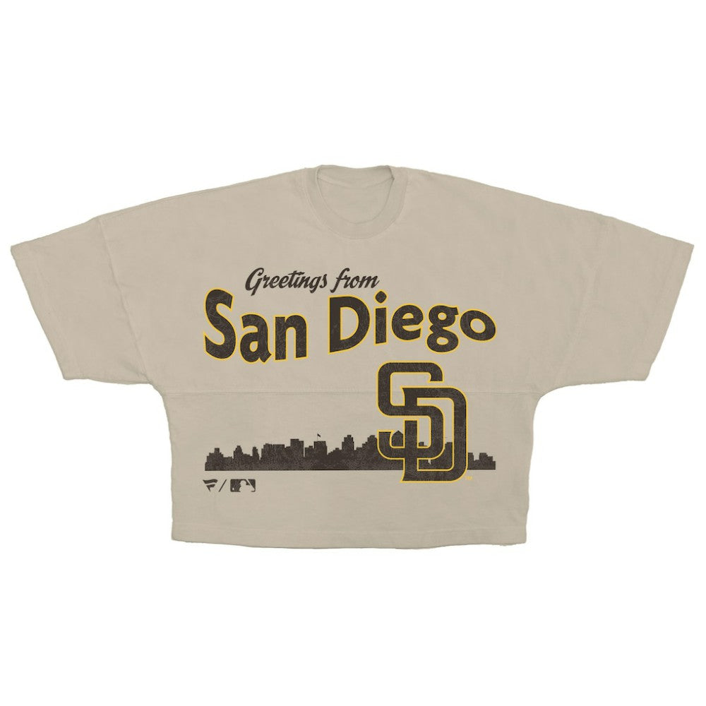 MLB San Diego Padres Fanatics Women's Skyline Crop T-Shirt