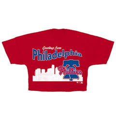 MLB Philadelphia Phillies Fanatics Women's Skyline Crop T-Shirt