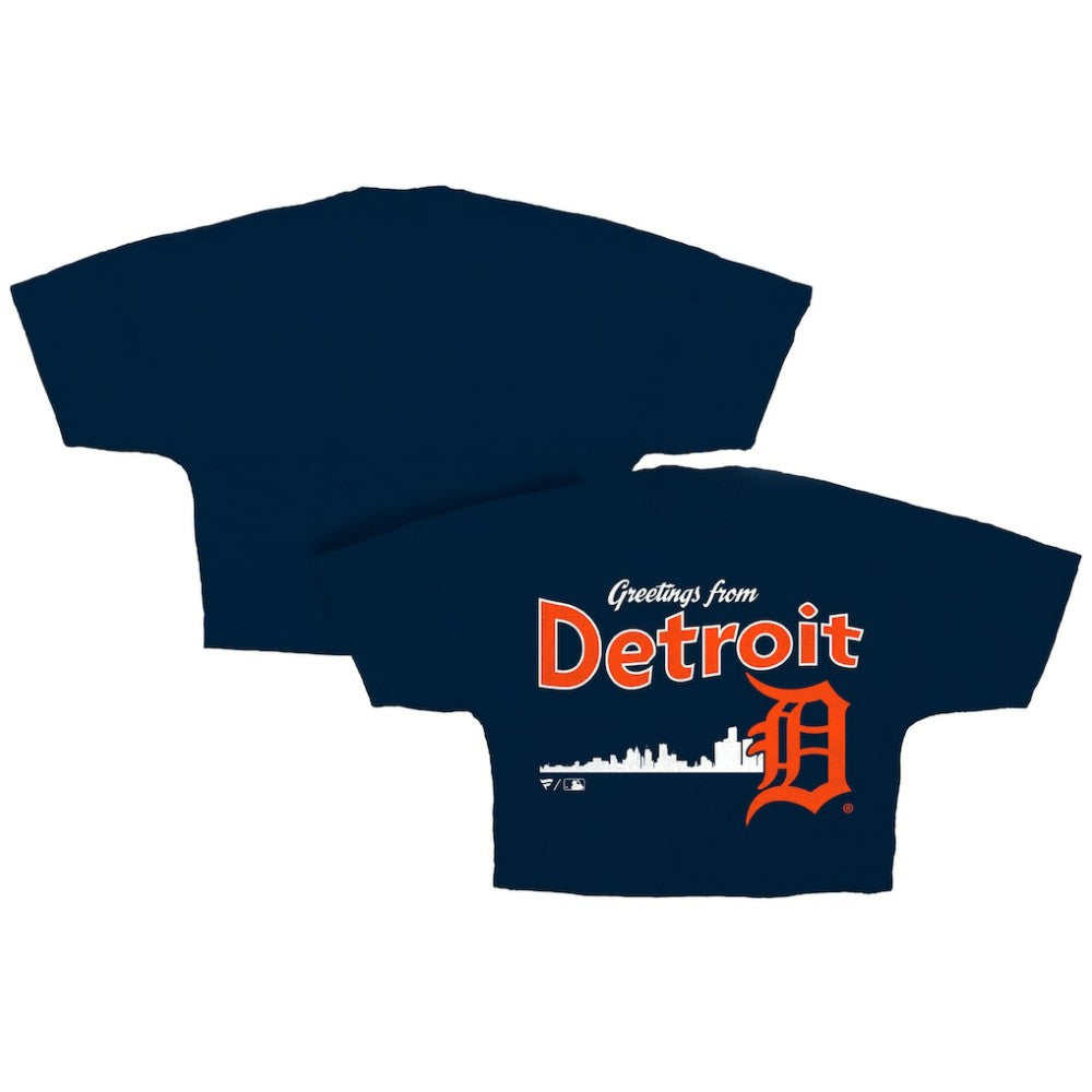 MLB Detroit Tigers Fanatics Women's Skyline Crop T-Shirt