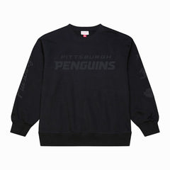 NHL Black Pittsburgh Penguins Mitchell & Ness Phantom Fleece Crew Neck Sweatshirt