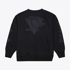 NHL Black Pittsburgh Penguins Mitchell & Ness Phantom Fleece Crew Neck Sweatshirt