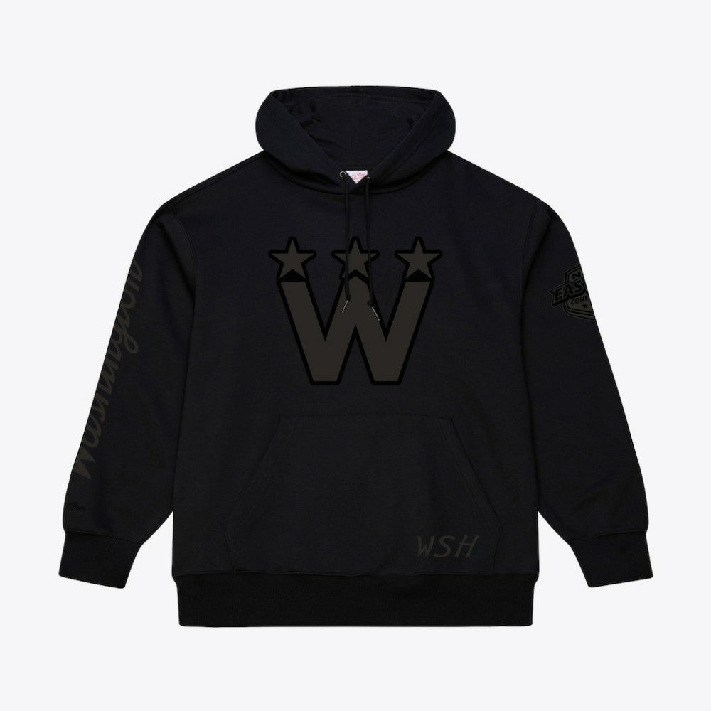 NHL Black Washington Capitals Mitchell & Ness Phantom Fleece Hoodie