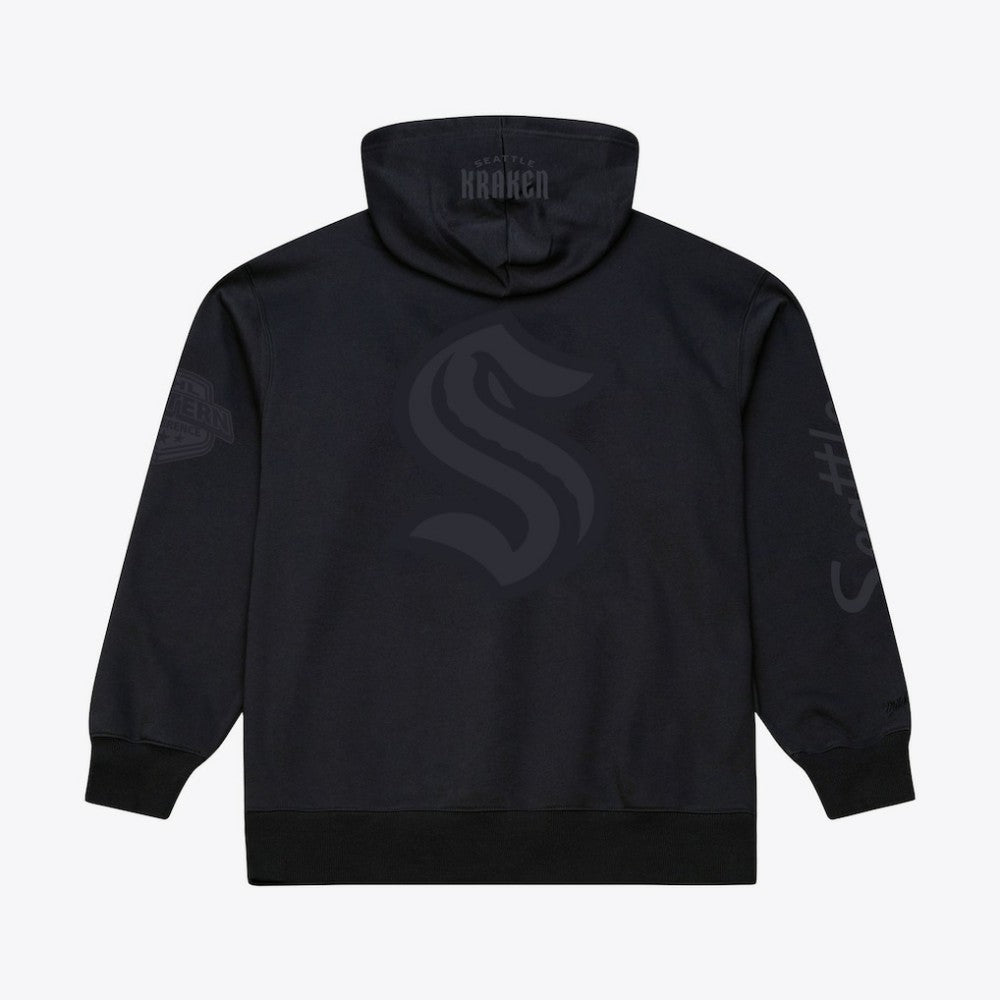 NHL Black Seattle Kraken Mitchell & Ness Phantom Fleece Hoodie