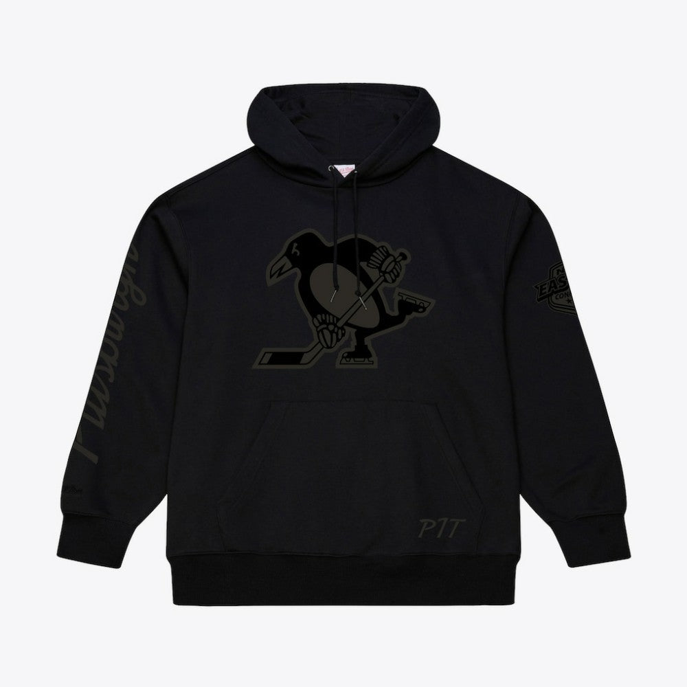 NHL Black Pittsburgh Penguins Mitchell & Ness Phantom Fleece Hoodie