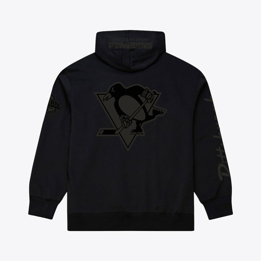 NHL Black Pittsburgh Penguins Mitchell & Ness Phantom Fleece Hoodie