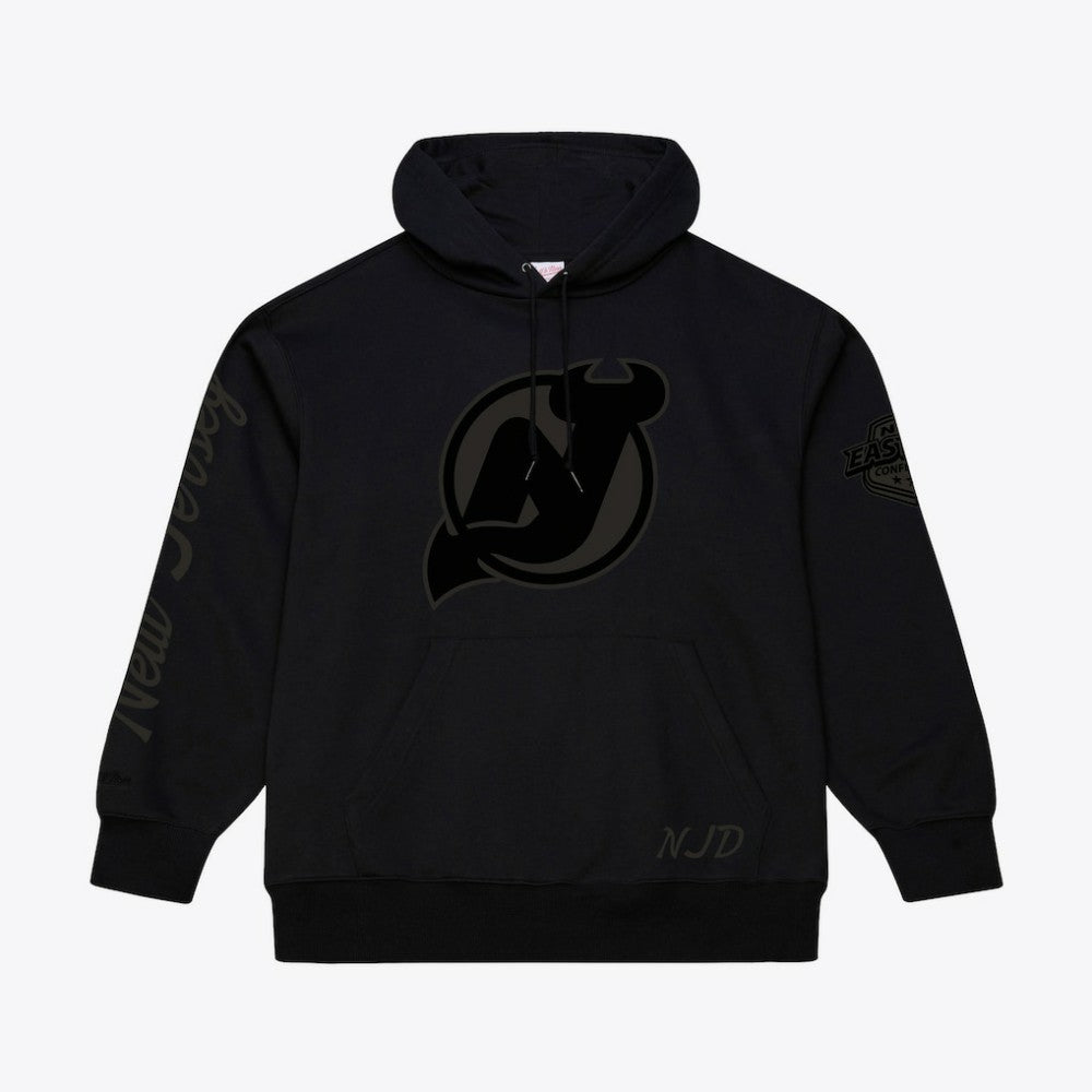 NHL Black New Jersey Devils Mitchell & Ness Phantom Fleece Hoodie
