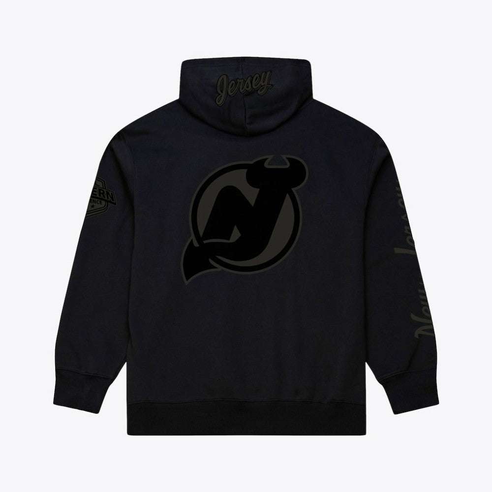 NHL Black New Jersey Devils Mitchell & Ness Phantom Fleece Hoodie