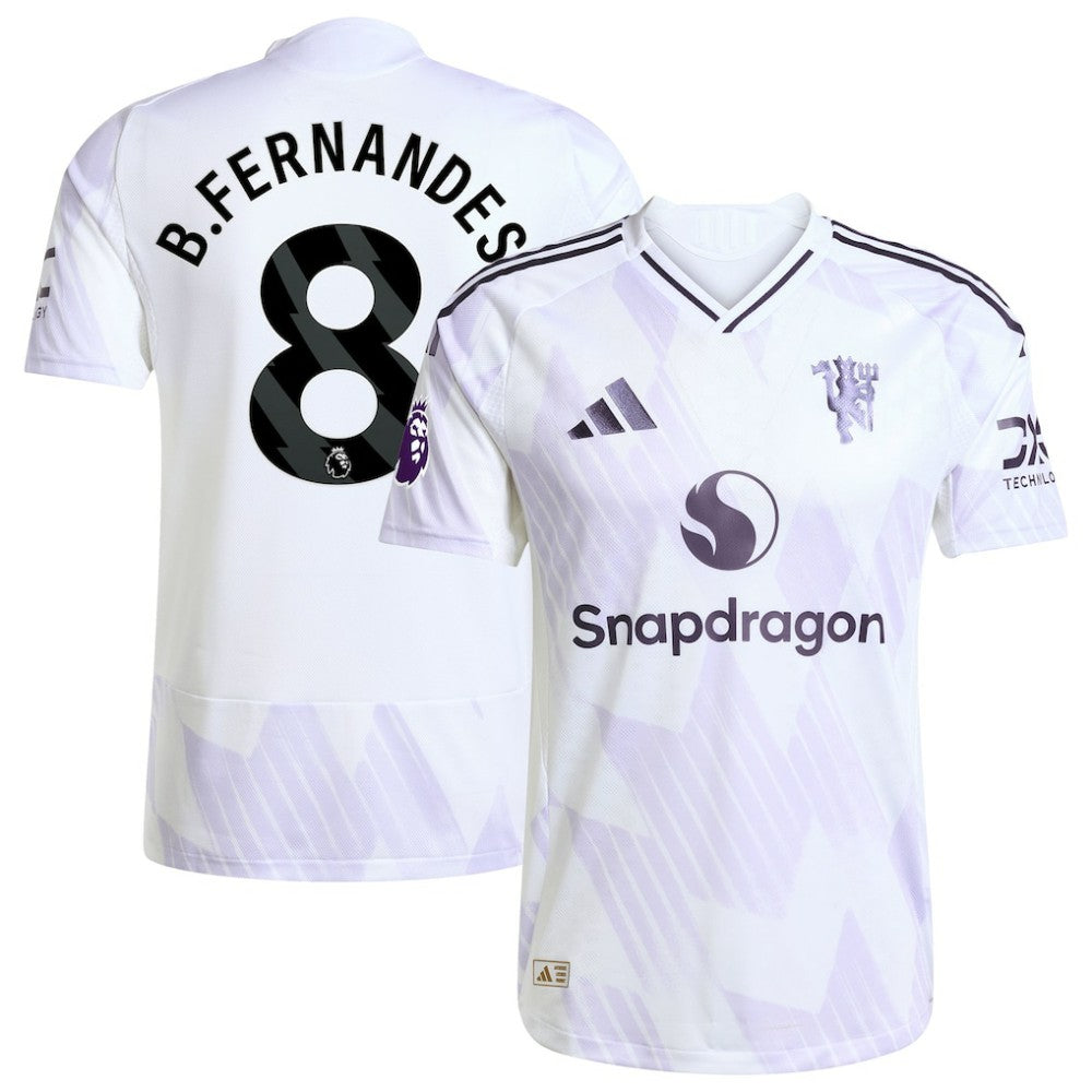 Bruno Fernandes Manchester United 2025/26 Away Player Jersey - Adidas White