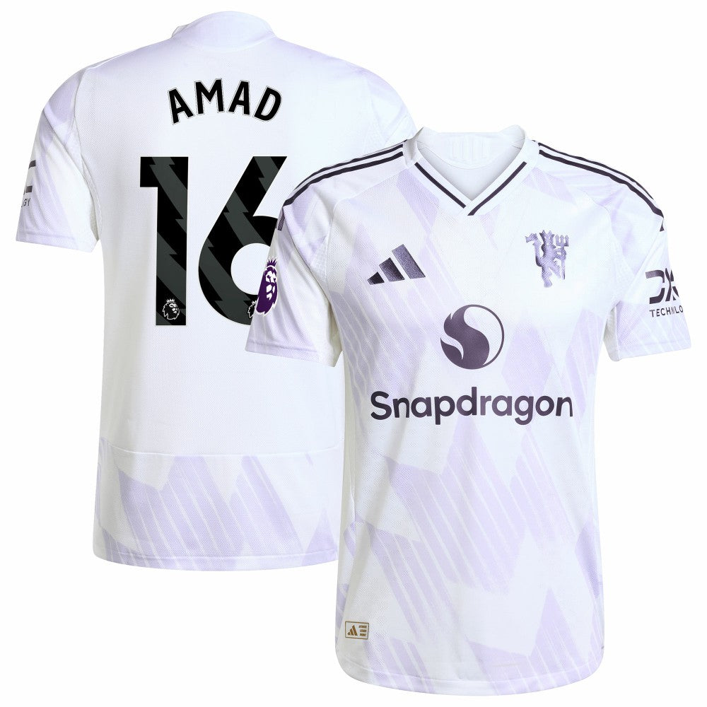 Amad Diallo Manchester United 2025/26 Away Player Jersey - Adidas White