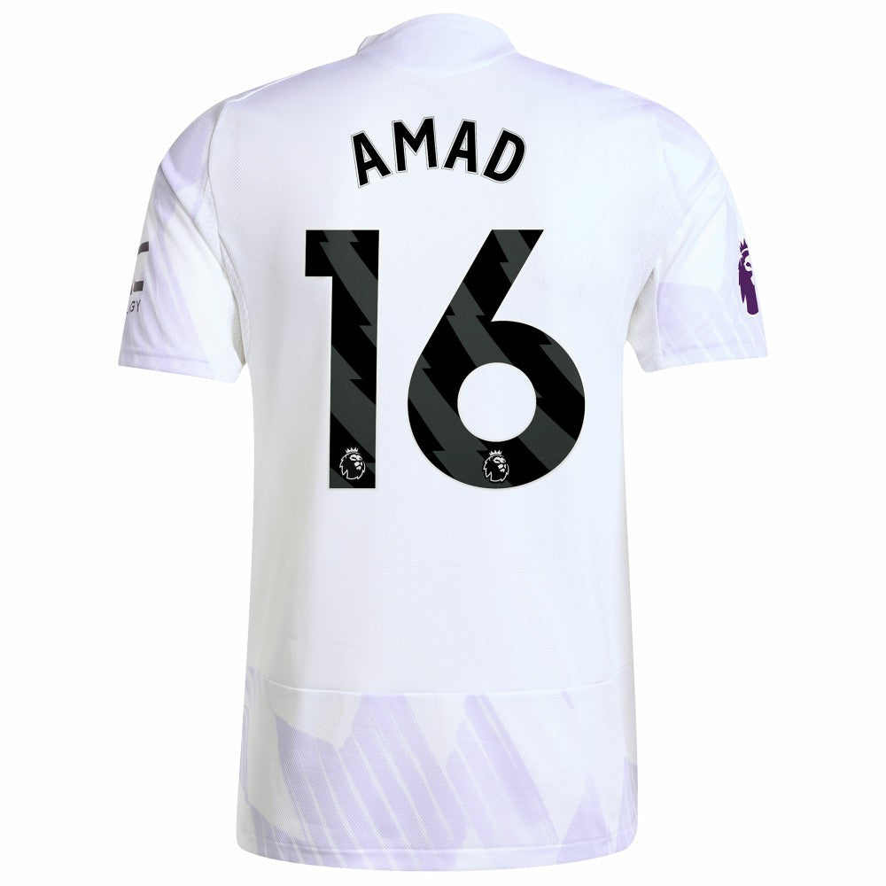 Amad Diallo Manchester United 2025/26 Away Player Jersey - Adidas White