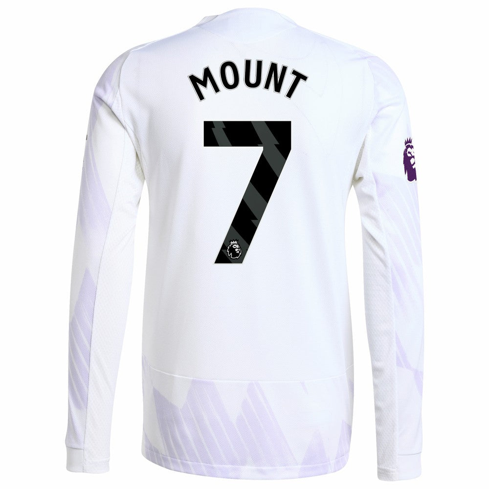 Mason Mount Manchester United 2025/26 Away Long Sleeve Player Jersey - Adidas White