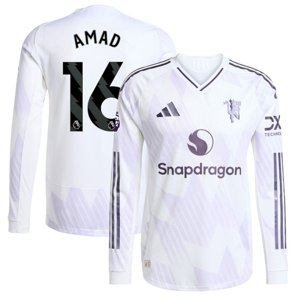 Amad Diallo Manchester United 2025/26 Away Long Sleeve Player Jersey - Adidas White