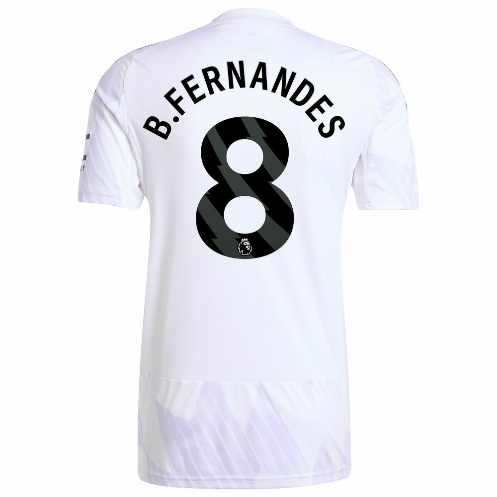 Bruno Fernandes Manchester United 2025/26 Away Replica Player Jersey - Adidas White