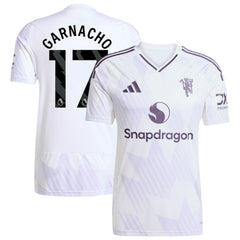 Alejandro Garnacho Manchester United 2025/26 Away Replica Player Jersey - Adidas White