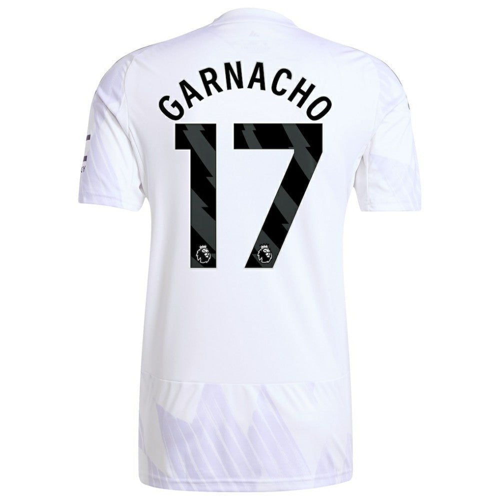 Alejandro Garnacho Manchester United 2025/26 Away Replica Player Jersey - Adidas White
