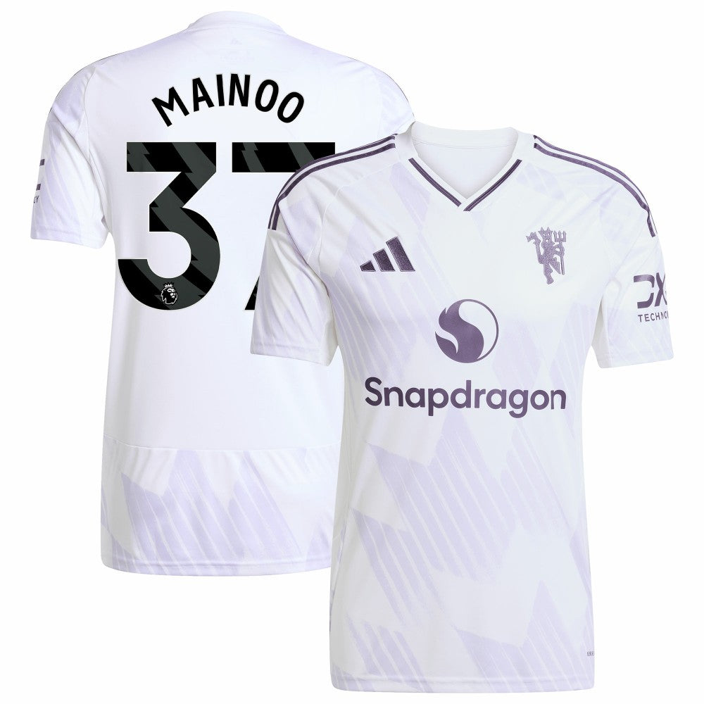 Kobbie Mainoo Manchester United 2025/26 Away Replica Player Jersey - Adidas White