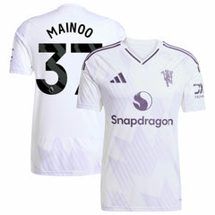 Kobbie Mainoo Manchester United 2025/26 Away Replica Player Jersey - Adidas White