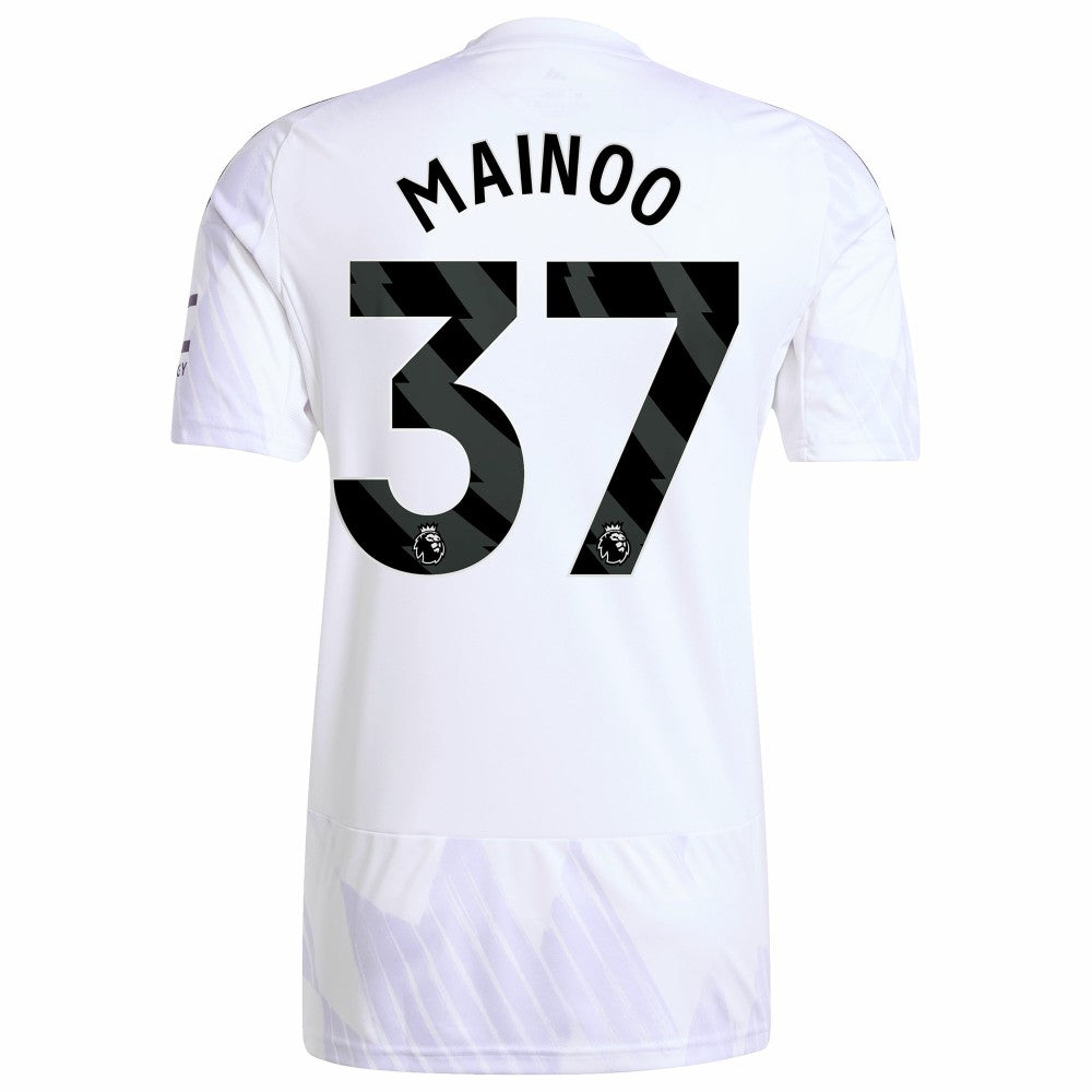 Kobbie Mainoo Manchester United 2025/26 Away Replica Player Jersey - Adidas White