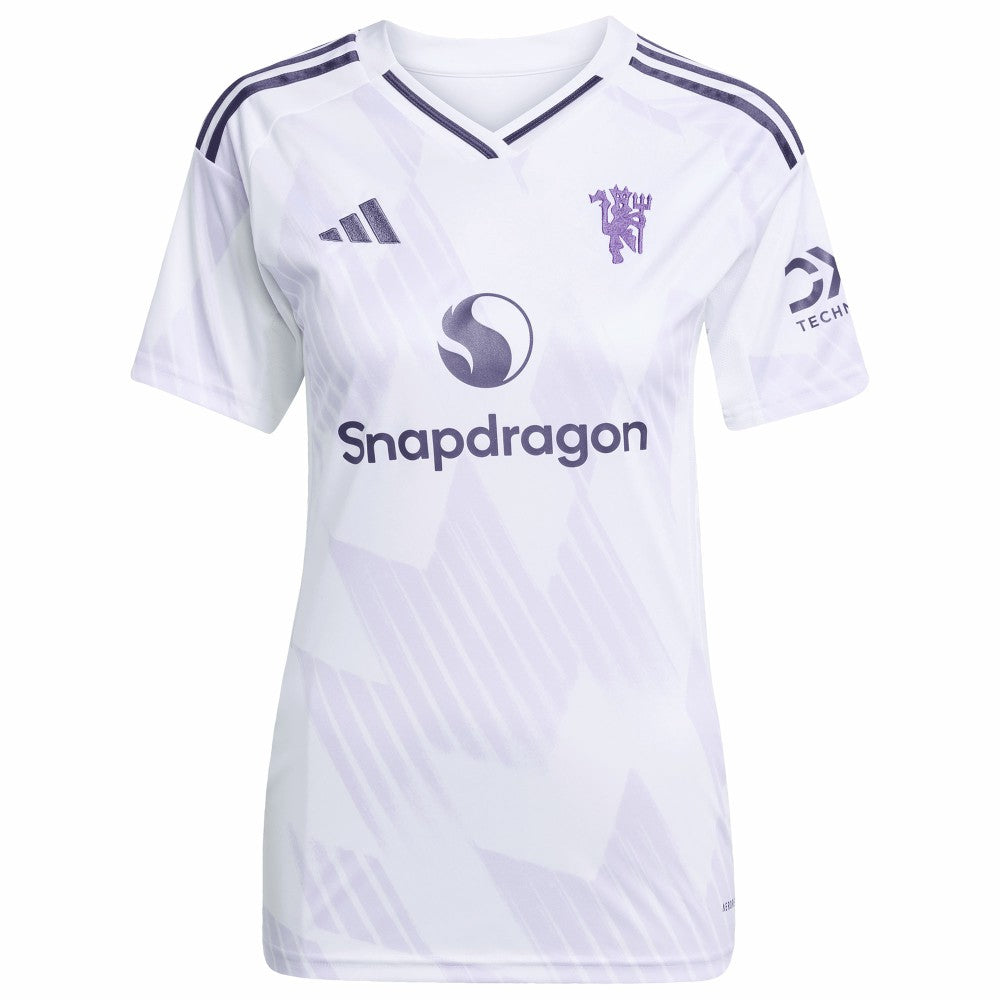 Bruno Fernandes Manchester United Women's 2025/26 Away Replica Player Jersey - Adidas White