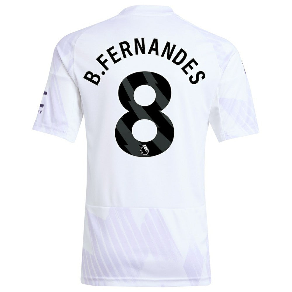 Bruno Fernandes Manchester United Youth 2025/26 Away Replica Player Jersey - Adidas White