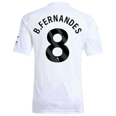 Bruno Fernandes Manchester United Youth 2025/26 Away Replica Player Jersey - Adidas White