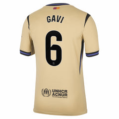 Gavi Barcelona 2025/26 Away Stadium Replica Jersey - Nike Gold